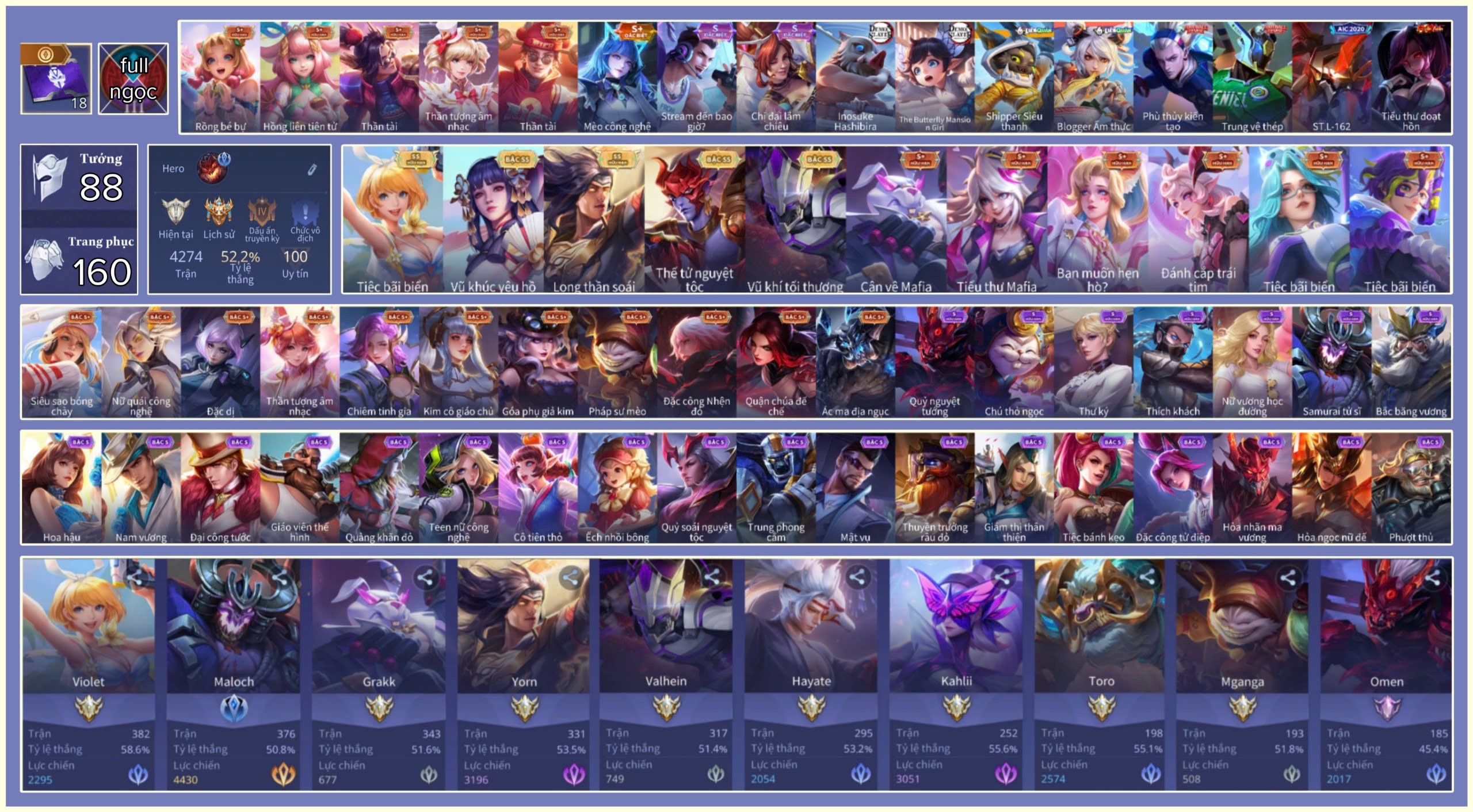 Account Liên Quân Thách Đấu 1 sao - Shop mcuong uy tín