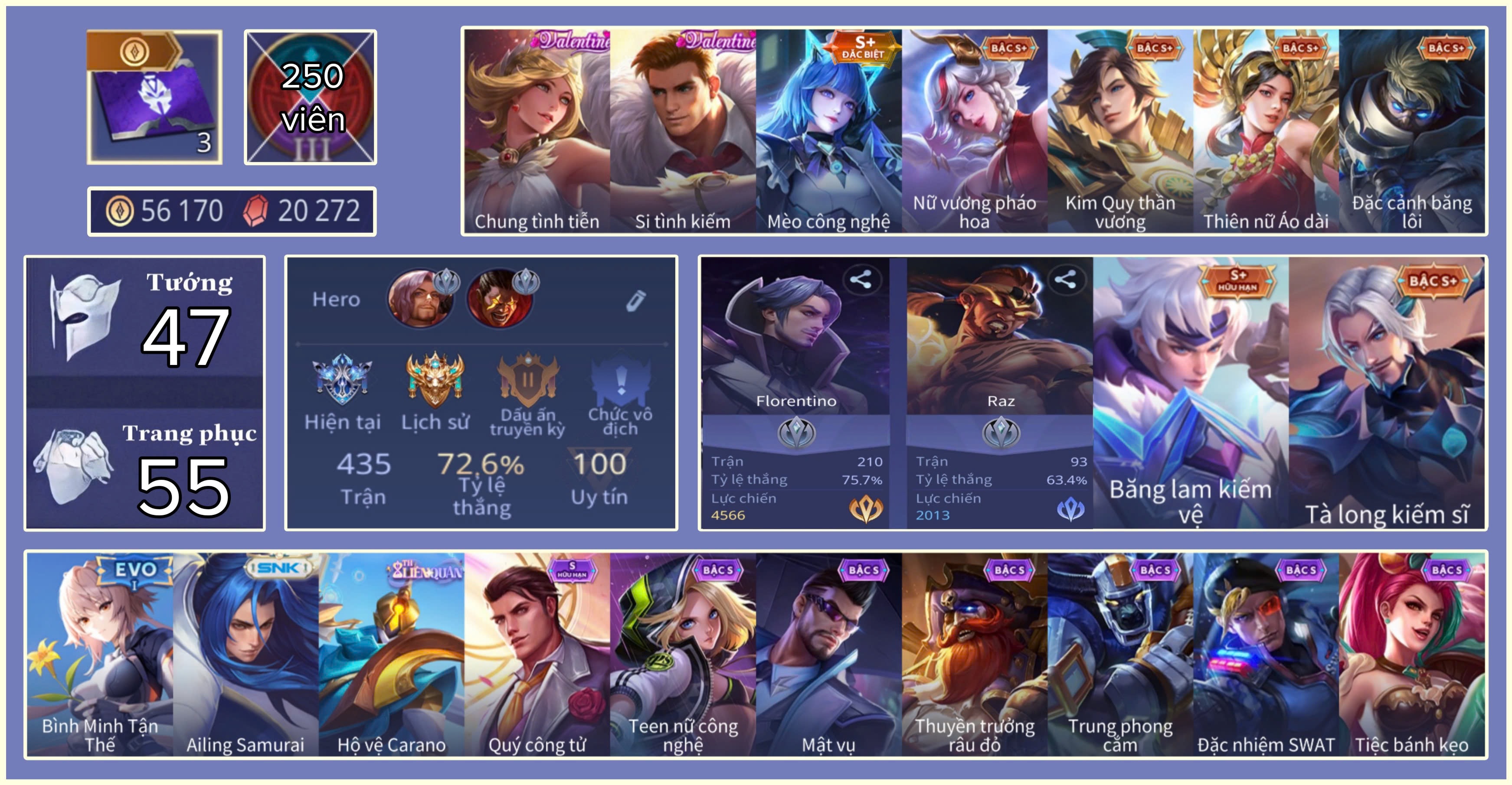 Account Liên Quân Chiến Tướng 20 sao - Shop acc tài Enzo uy tín